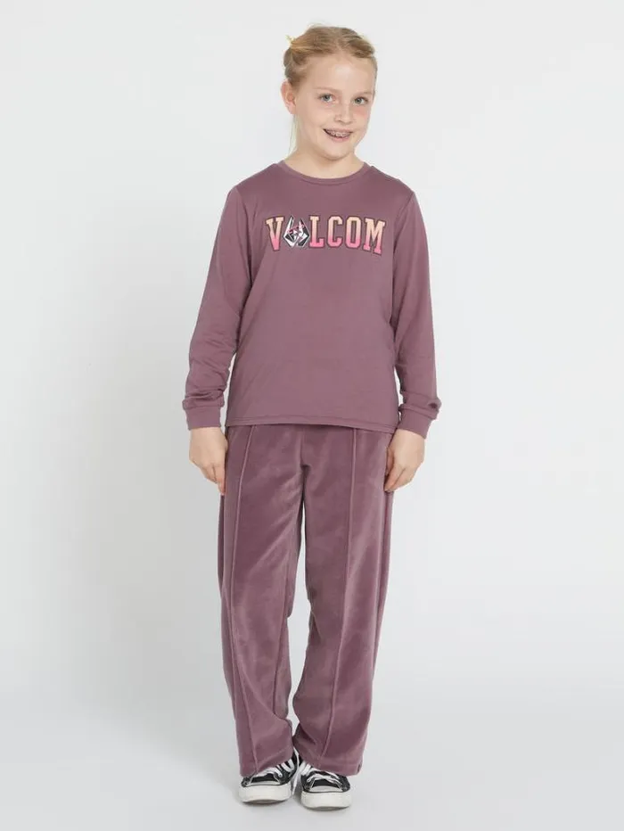 Kids TShirts and Tanks Volcom Girls Made From Stoke Long Sleeve Shirt 8211 Acai