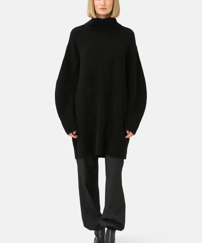 Knit Blouse 8211 Black Clothing Ilse Jacobsen Knitwear