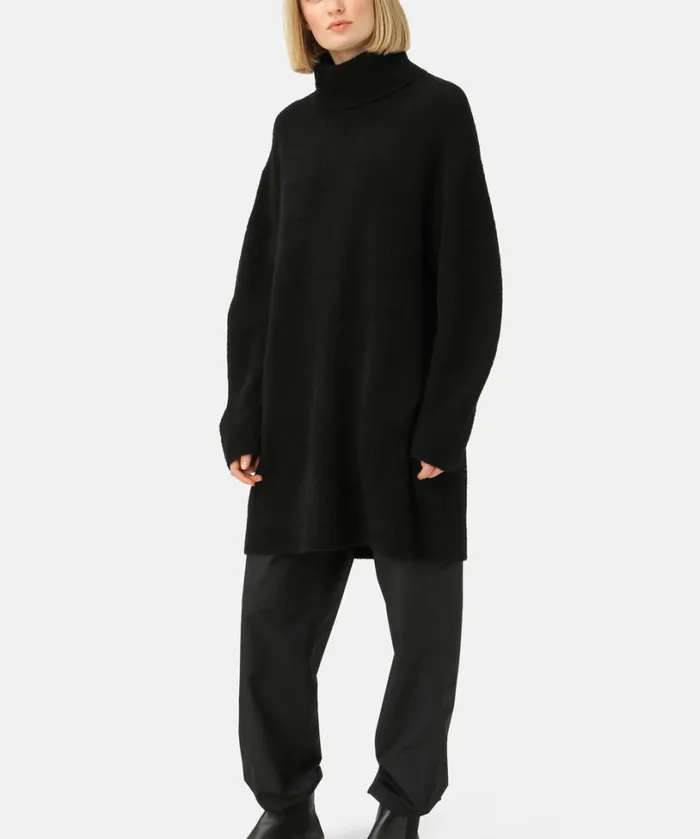 Knit Blouse 8211 Black Clothing Ilse Jacobsen Knitwear