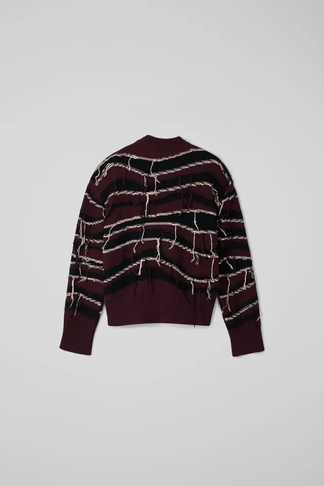 Knit Women Camper Melange Knit Sweater Brown Organic Cotton Knit Sweater