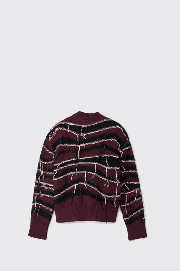 Knit Women Camper Melange Knit Sweater Brown Organic Cotton Knit Sweater
