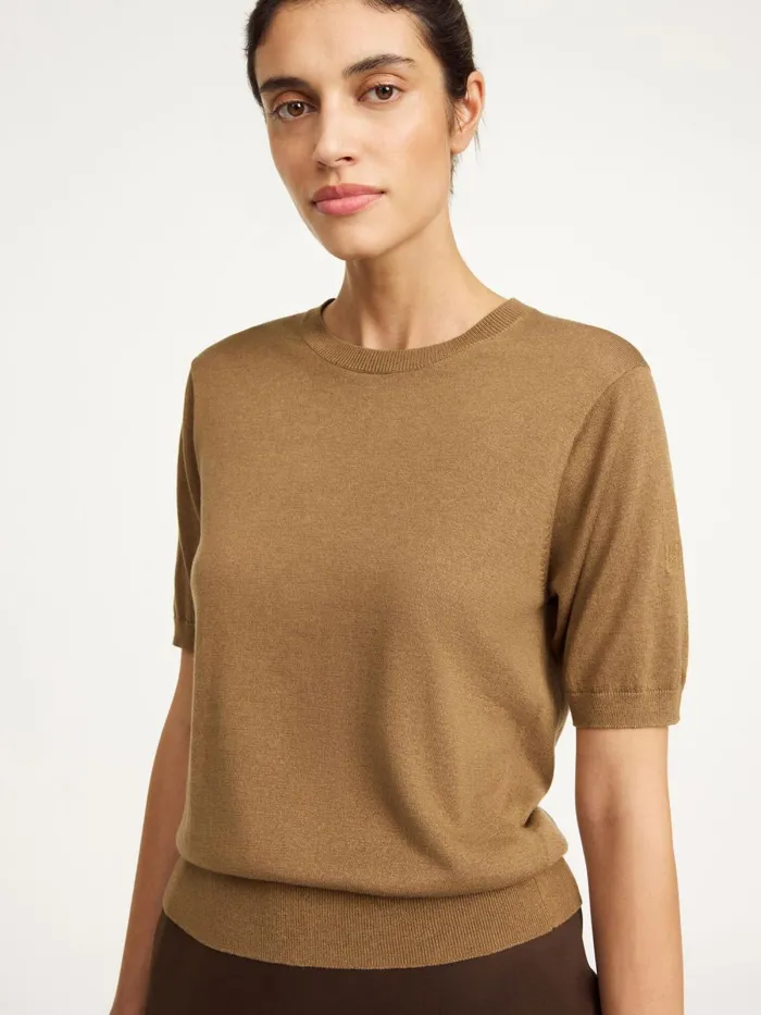 Knitwear Women By Malene Birger Lelle Sweater Light Brown Knitwear Women By Malene Birger Lelle Sweater Light Brown