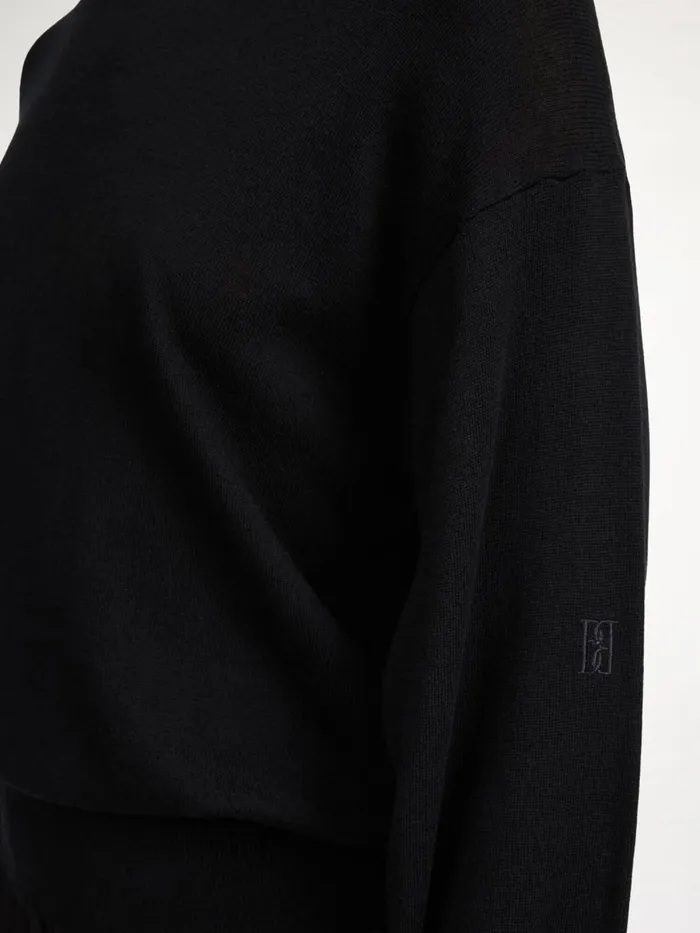 Knitwear Women By Malene Birger Mantea Woolblend Sweater Black Knitwear Women By Malene Birger Mantea Woolblend Sweater Black