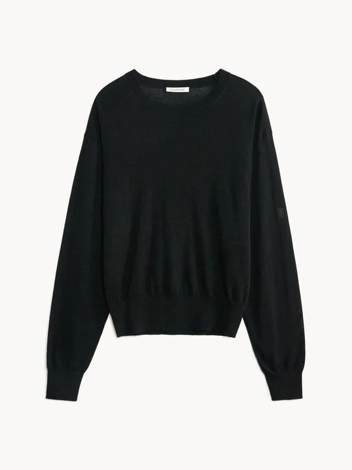 Knitwear Women By Malene Birger Mantea Woolblend Sweater Black Knitwear Women By Malene Birger Mantea Woolblend Sweater Black