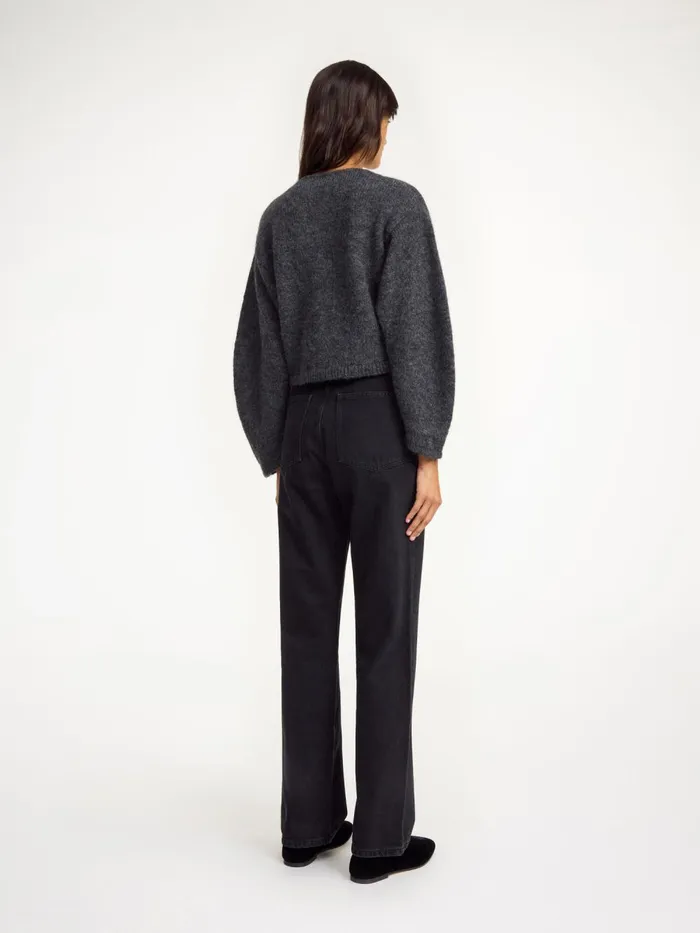 Knitwear Women By Malene Birger Zharea Woolblend Cardigan Grey Melange