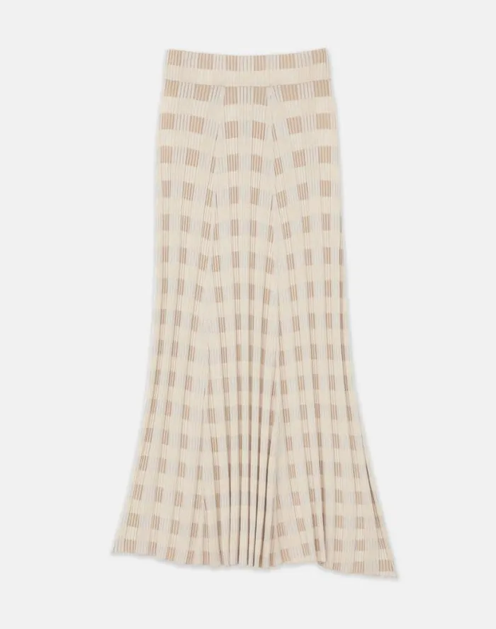 Lafayette 148 New York Gingham Responsible Matte Crepe Knit Asymmetric Skirt Dune Multi Ready To Wear Skirts Lafayette 148 New York Gingham Responsible Matte Crepe Knit Asymmetric Skirt Dune Multi Ready To Wear Skirts