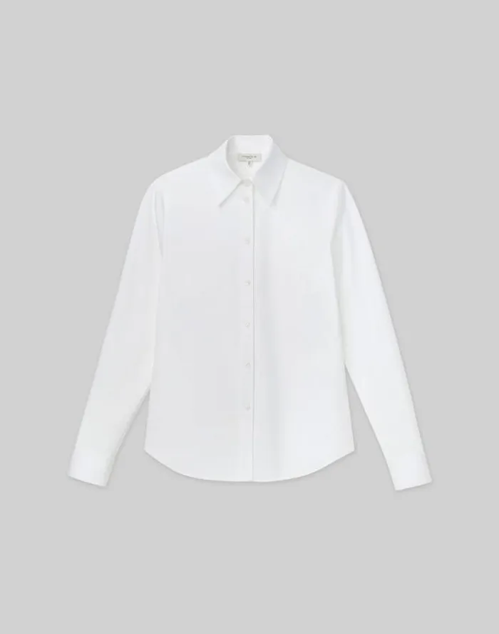 Lafayette 148 New York Kennedy Shirt In Italian Stretch Cotton White Ready To Wear Blouses and Shirts Lafayette 148 New York Kennedy Shirt In Italian Stretch Cotton White Ready To Wear Blouses and Shirts