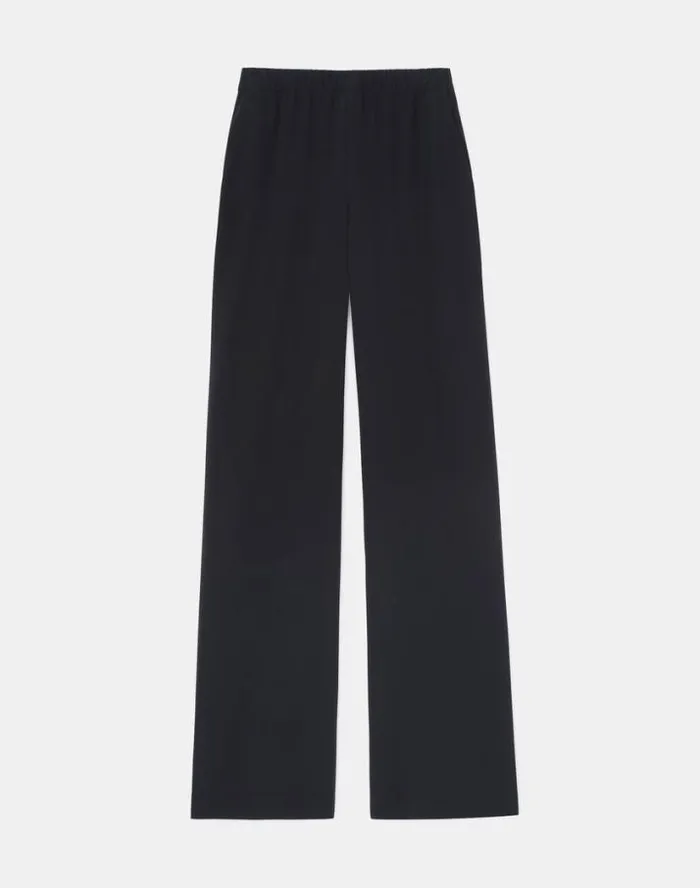Lafayette 148 New York Organic Silk Crepe De Chine Perry Pant Black Ready To Wear Pants and Shorts Lafayette 148 New York Organic Silk Crepe De Chine Perry Pant Black Ready To Wear Pants and Shorts