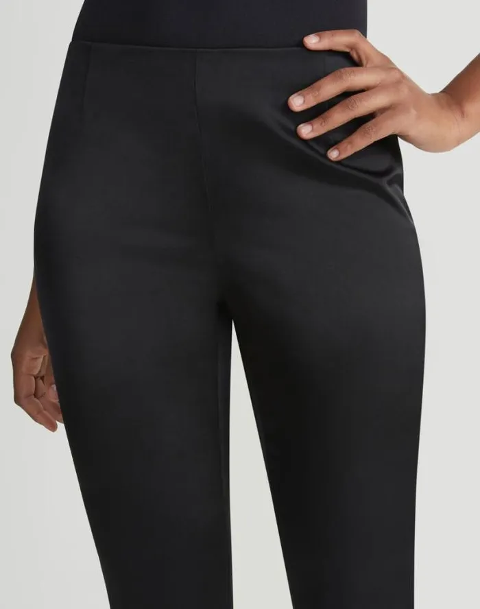 Lafayette 148 New York Sateen Stanton Pant Black Ready To Wear Pants and Shorts