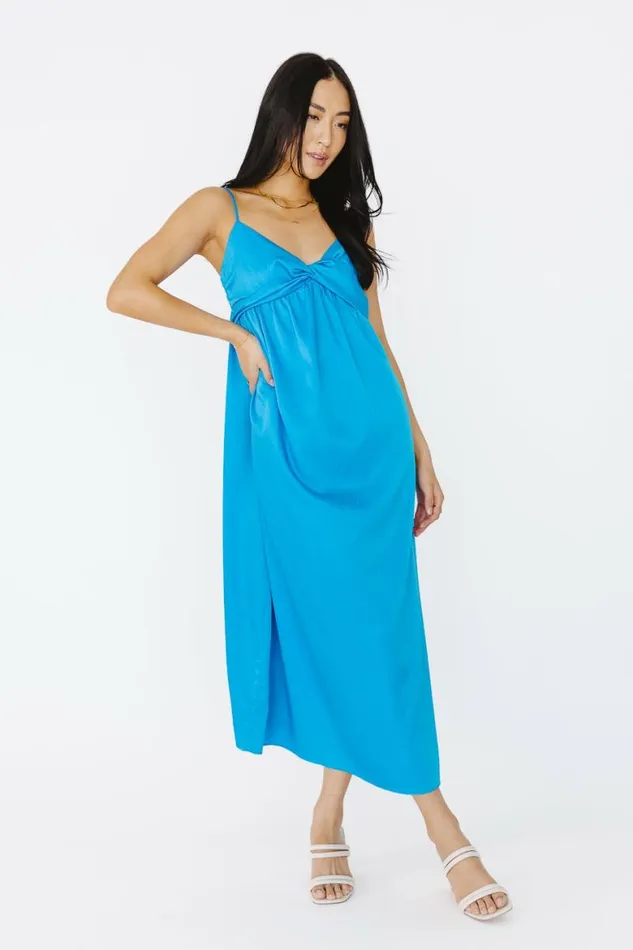 Lainey Midi Dress Blue Women Bohme Dresses