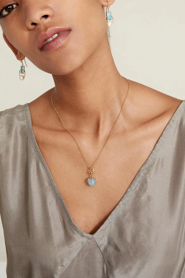 Lark Pendant Necklace Aquamarine Women Chan Luu Necklaces