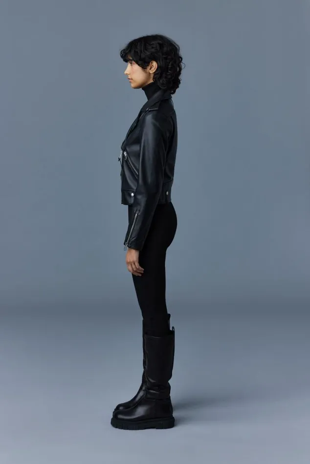 Leather Jackets Women Mackage BAYA R Leather Biker Jacket Black Leather Jackets Women Mackage BAYA R Leather Biker Jacket Black