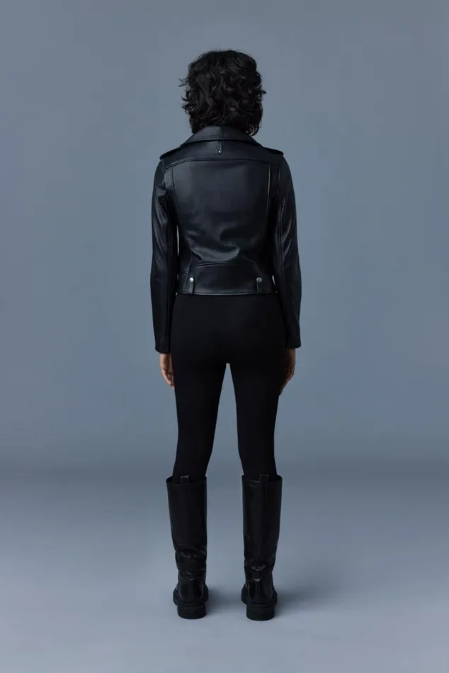Leather Jackets Women Mackage BAYA R Leather Biker Jacket Black Leather Jackets Women Mackage BAYA R Leather Biker Jacket Black