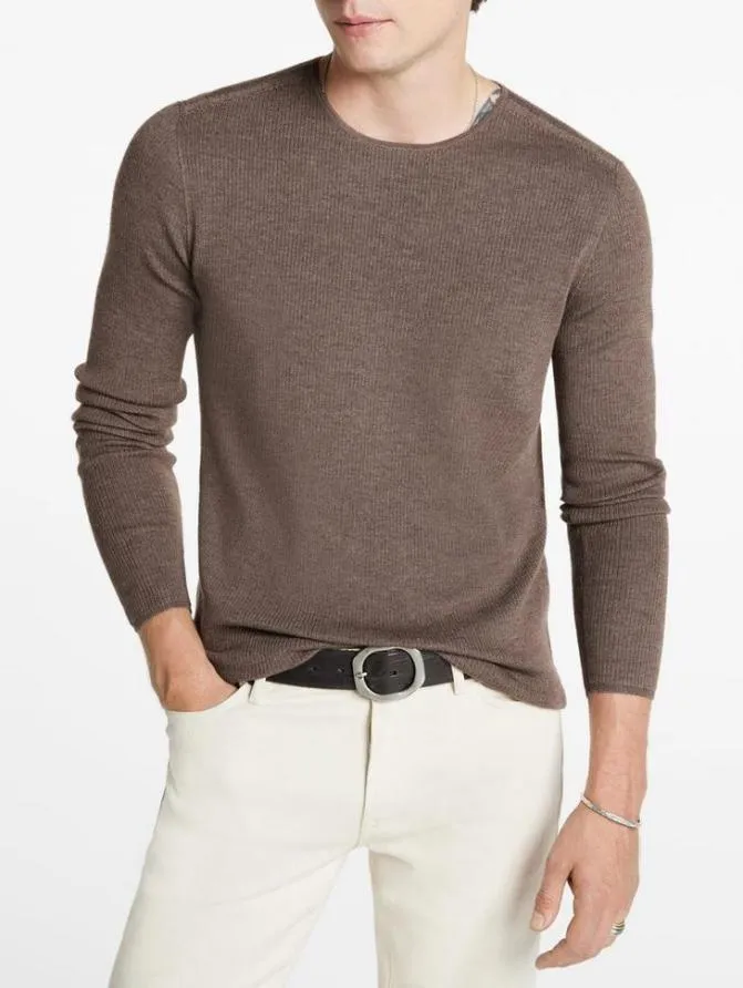 LEIRA CREWNECK SWEATER Black Clothing John Varvatos Sweaters