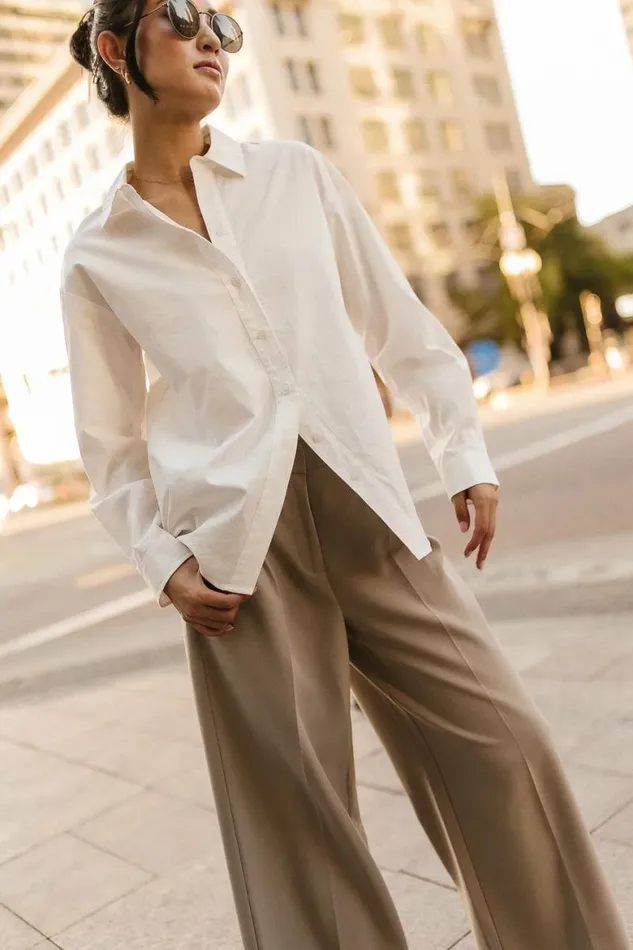 Lesia Button Up 8211 FINAL SALE White Women Bohme Tops