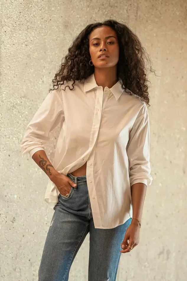 Lesia Button Up 8211 FINAL SALE White Women Bohme Tops