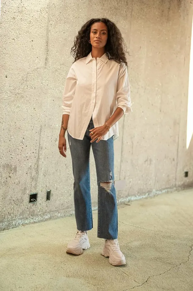 Lesia Button Up 8211 FINAL SALE White Women Bohme Tops