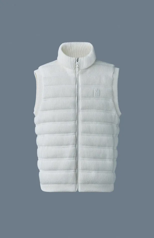 Light Down Jackets Men Mackage ALAN Cashmere Light Down Vest Carbon Mix
