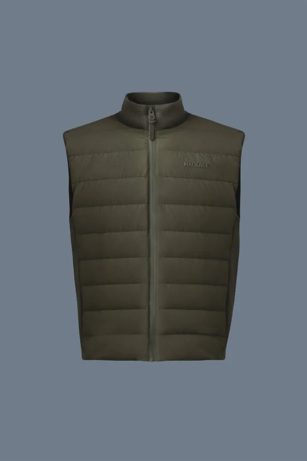 Light Down Jackets Men Mackage JACOB Rib Knit Light Down Vest Black Light Down Jackets Men Mackage JACOB Rib Knit Light Down Vest Black