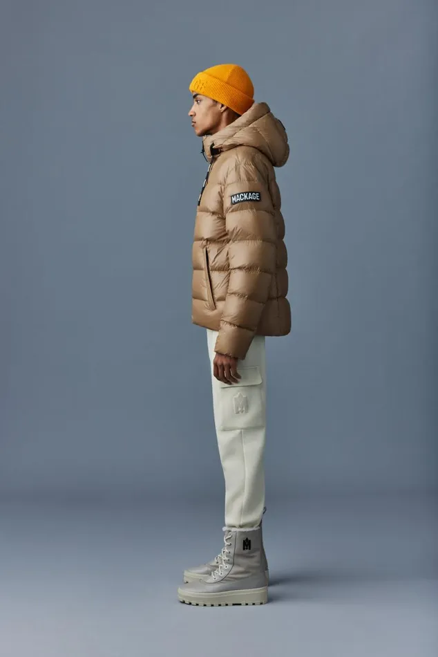 Light Down Jackets Men Mackage VICTOR Lustrous Light Down Jacket With Hood For Men Black Light Down Jackets Men Mackage VICTOR Lustrous Light Down Jacket With Hood For Men Black