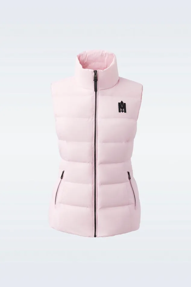Light Down Jackets Women Mackage GISELA Stretch Light Down Vest With Stand Collar Black Light Down Jackets Women Mackage GISELA Stretch Light Down Vest With Stand Collar Black