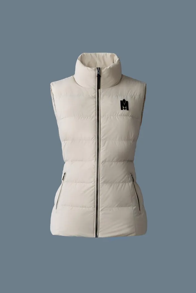 Light Down Jackets Women Mackage GISELA Stretch Light Down Vest With Stand Collar Black Light Down Jackets Women Mackage GISELA Stretch Light Down Vest With Stand Collar Black