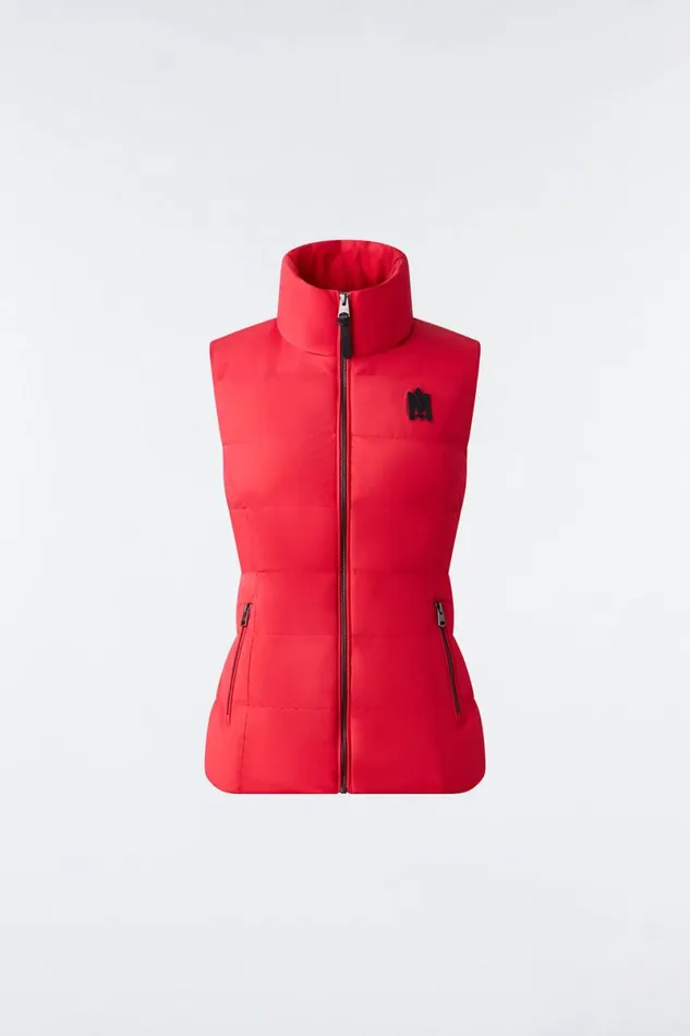 Light Down Jackets Women Mackage GISELA Stretch Light Down Vest With Stand Collar Black Light Down Jackets Women Mackage GISELA Stretch Light Down Vest With Stand Collar Black