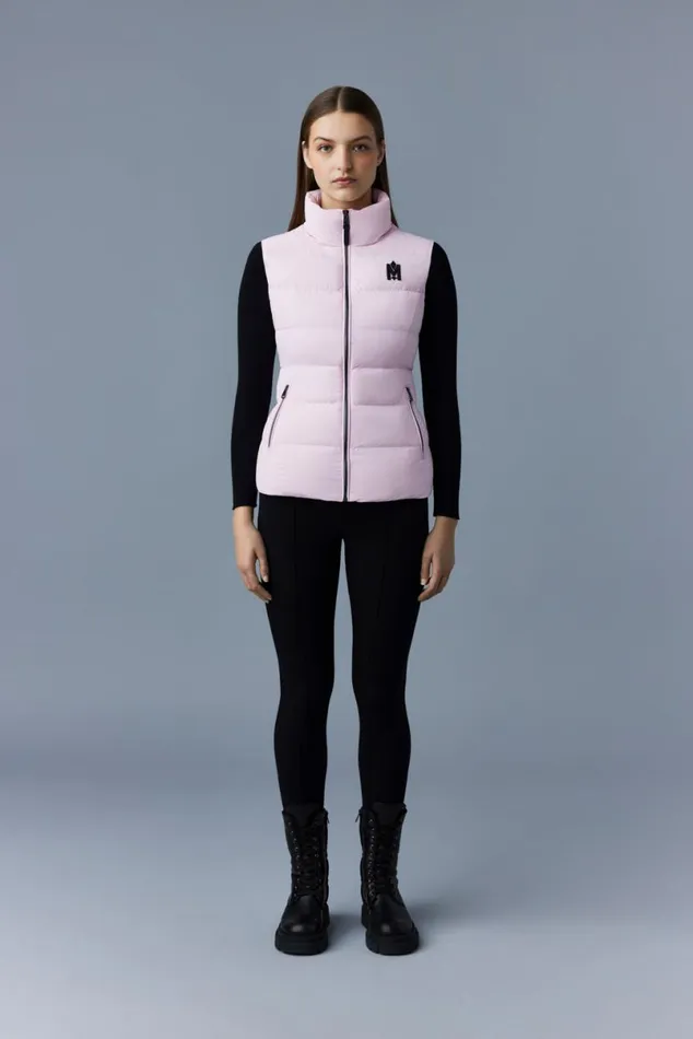 Light Down Jackets Women Mackage GISELA Stretch Light Down Vest With Stand Collar Black Light Down Jackets Women Mackage GISELA Stretch Light Down Vest With Stand Collar Black