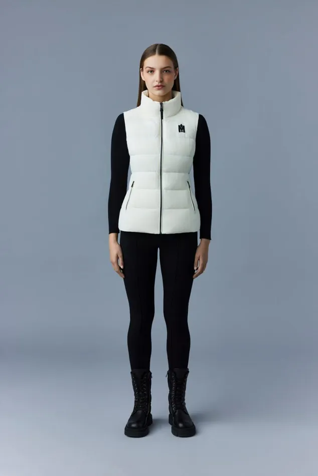 Light Down Jackets Women Mackage GISELA Stretch Light Down Vest With Stand Collar Black Light Down Jackets Women Mackage GISELA Stretch Light Down Vest With Stand Collar Black
