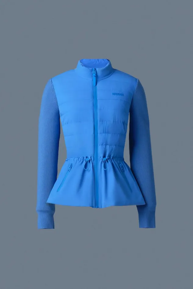 Light Down Jackets Women Mackage LAIKA Hybrid Down Jacket With Peplum Cream