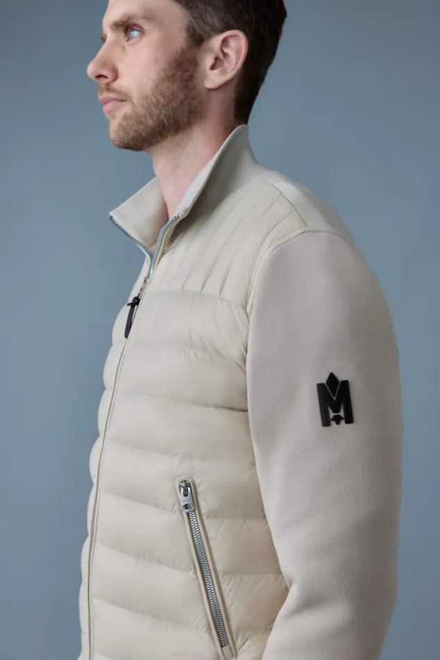 Light Jackets Men Mackage COLLINR Nano Down Mixed Media Bomber Jacket Black