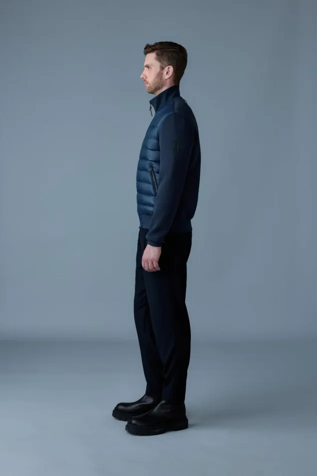 Light Jackets Men Mackage COLLINR Nano Down Mixed Media Bomber Jacket Black