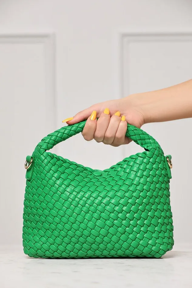 Lilly039s Kloset Bags Women Jessamine Woven Purse Green FINAL SALE