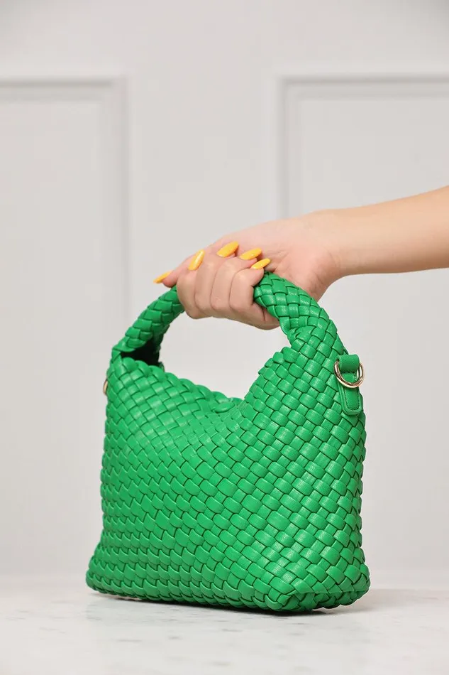Lilly039s Kloset Bags Women Jessamine Woven Purse Green FINAL SALE