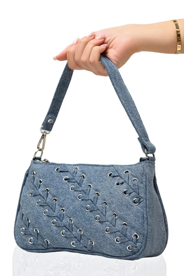 Lilly039s Kloset Denim Women Tie It Up Denim Shoulder Bag