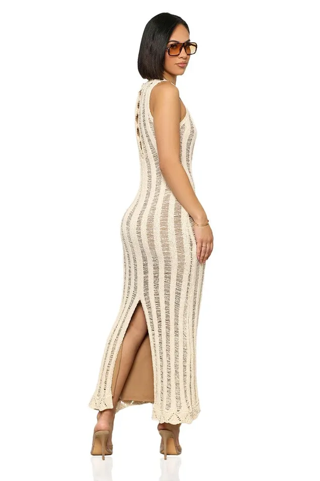 Lilly039s Kloset Dresses Women Beach Party Maxi Dress Cream Multi