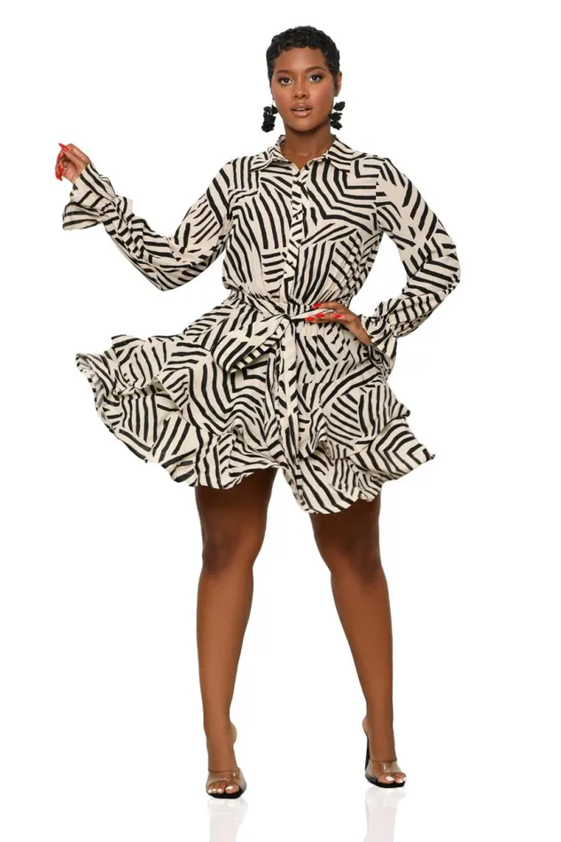 Lilly039s Kloset Dresses Women Line It Up Ruffle DressFINAL SALE