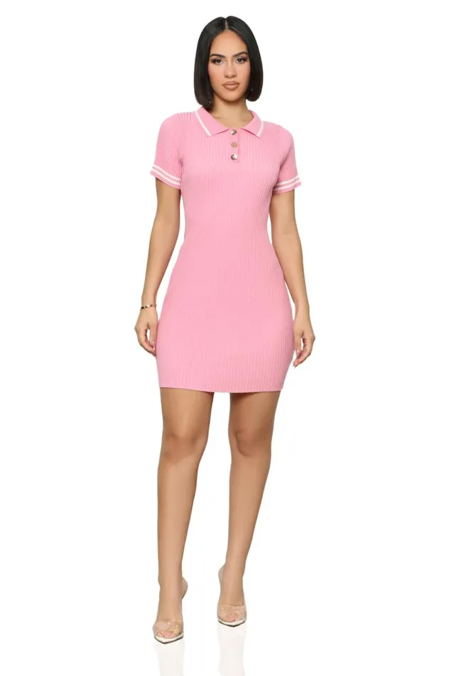 Lilly039s Kloset Dresses Women Match Made Collared Dress PinkFINAL SALE