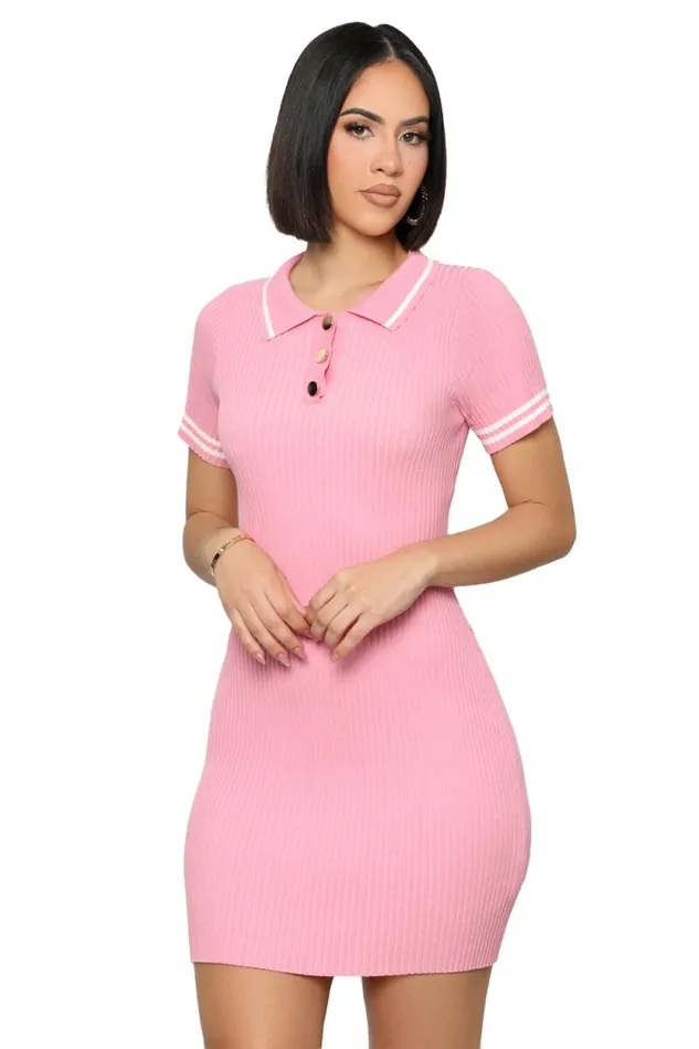 Lilly039s Kloset Dresses Women Match Made Collared Dress PinkFINAL SALE