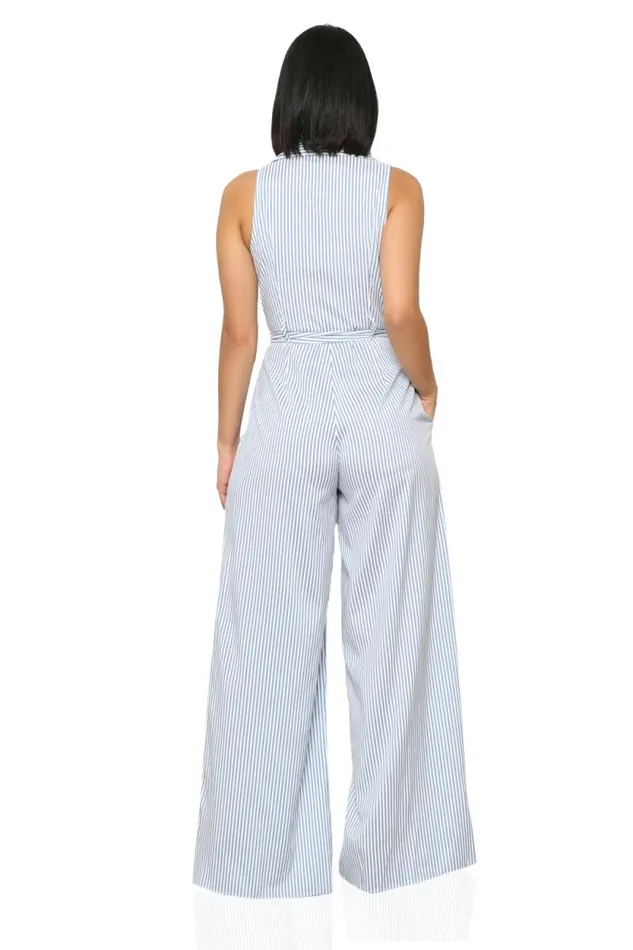 Lilly039s Kloset Jumpsuits and Rompers Women Coastal Comfort Stripe Jumpsuit
