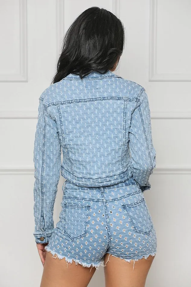 Lilly039s Kloset Sets Women Denim Days Jacket and Short Set FINAL SALE