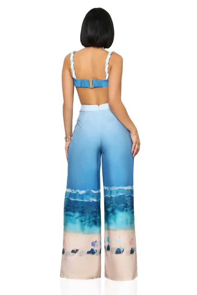 Lilly039s Kloset Sets Women SlayCation Pants Set Blue Multi