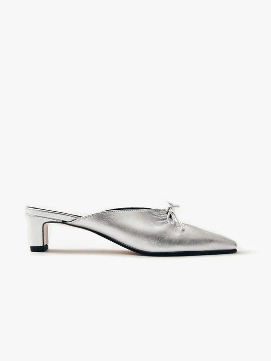 Lisa Says Gah Amar Mules Silver Women Shoes