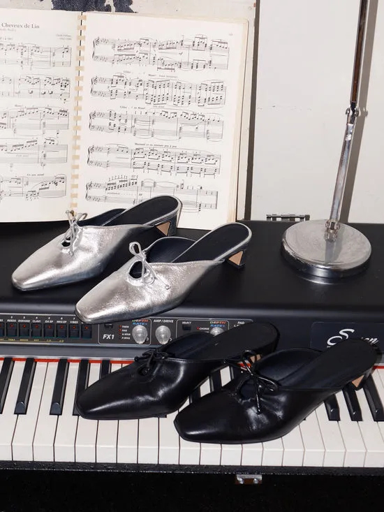 Lisa Says Gah Amar Mules Silver Women Shoes