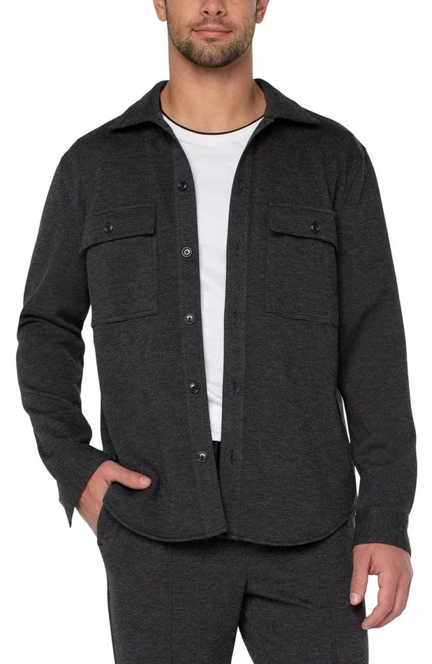 Liverpool Los Angeles EASY OVERSHIRT Heather Charcoal Men OVERSHIRTS