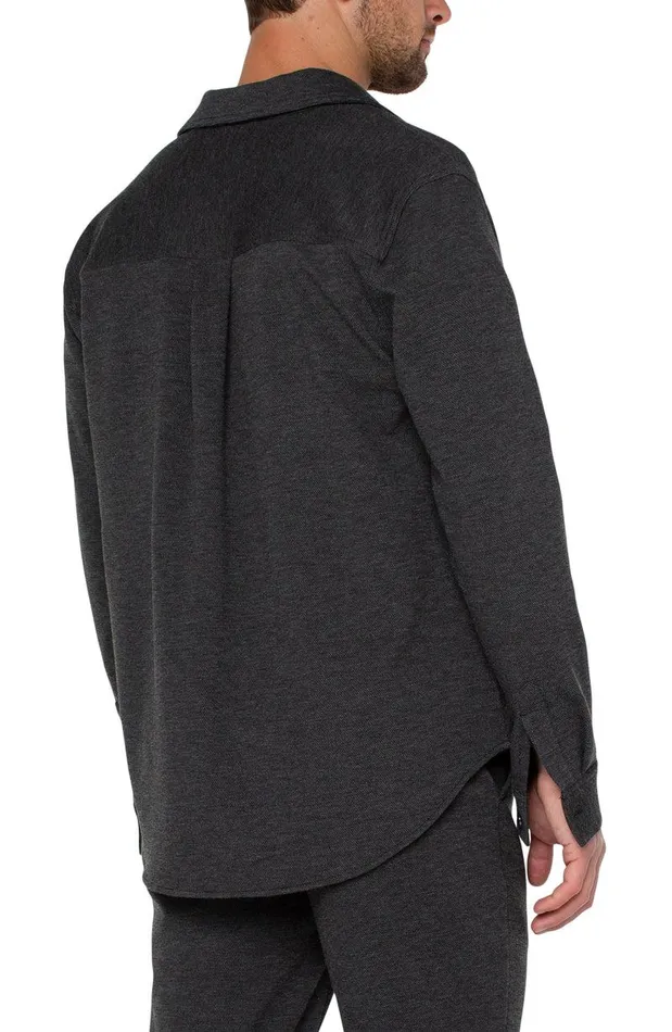Liverpool Los Angeles EASY OVERSHIRT Heather Charcoal Men OVERSHIRTS