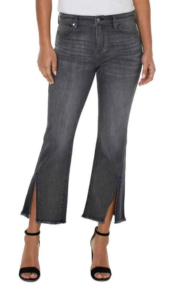 Liverpool Los Angeles HANNAH CROP FLARE WITH FRONT SIDE SLIT Morel Women CROPS