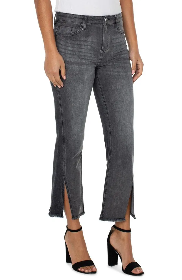 Liverpool Los Angeles HANNAH CROP FLARE WITH FRONT SIDE SLIT Morel Women CROPS
