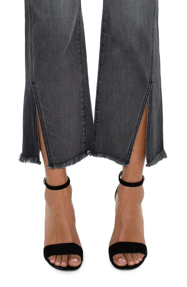 Liverpool Los Angeles HANNAH CROP FLARE WITH FRONT SIDE SLIT Morel Women CROPS