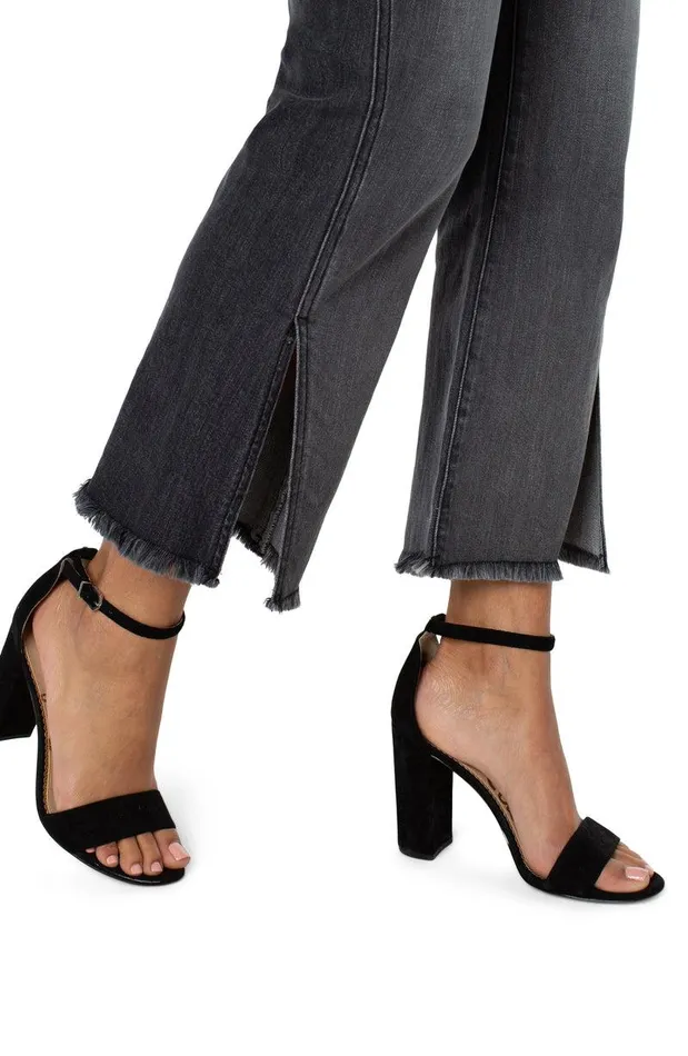 Liverpool Los Angeles HANNAH CROP FLARE WITH FRONT SIDE SLIT Morel Women CROPS